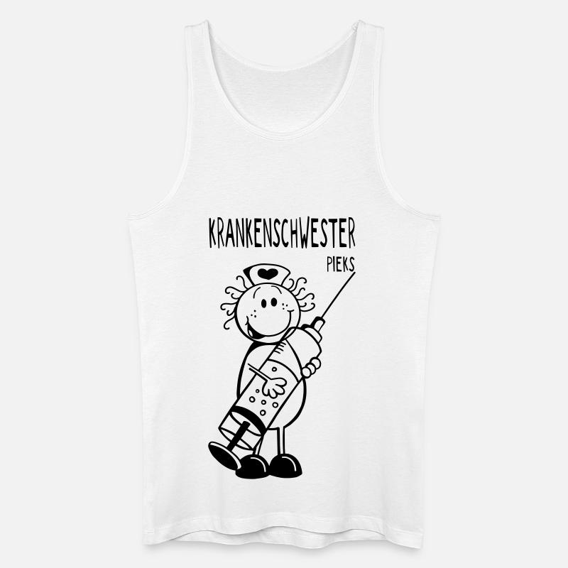 Krankenschwester mit Spritze - Geschenk - Männer Bio Tank Top - Weiß