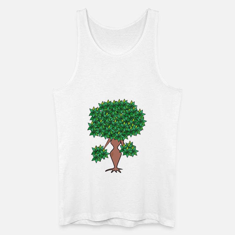 weiblicher Baum/female tree - Männer Bio Tank Top - Weiß