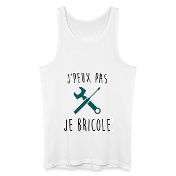 j'peux pas je bricole - Débardeur bio Homme - blanc - Devant