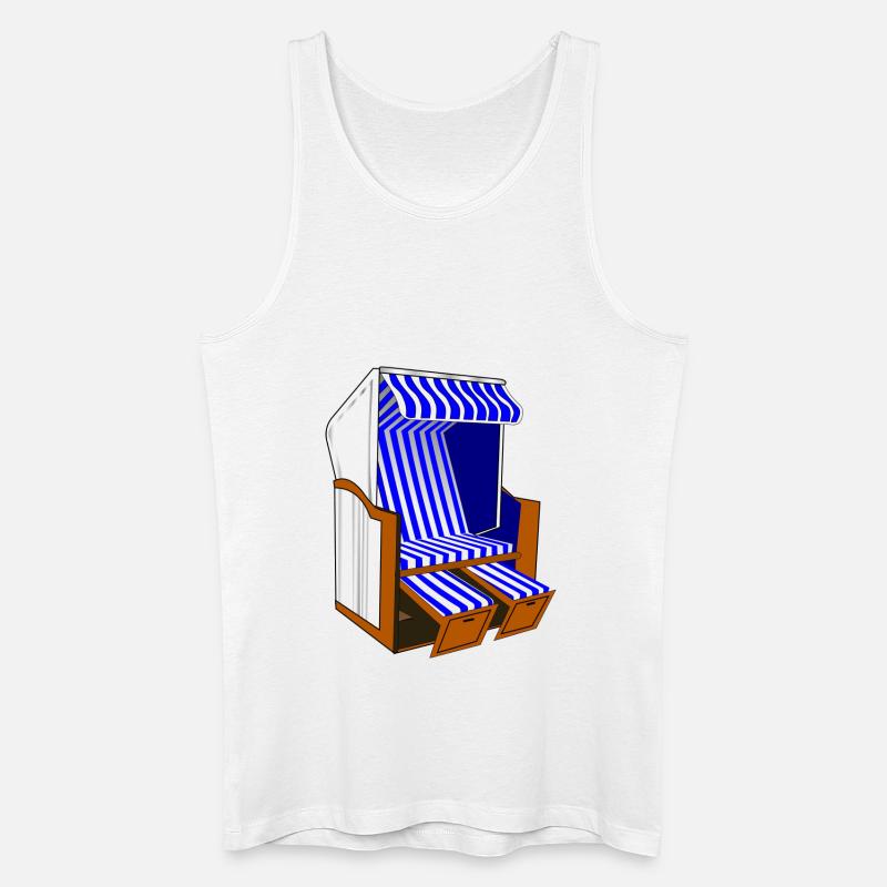 Strandkorb - Männer Bio Tank Top - Weiß