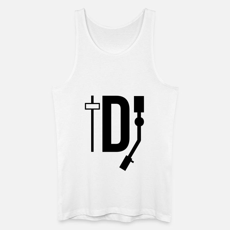 DJ - DEEJAY - Männer Bio Tank Top - Weiß