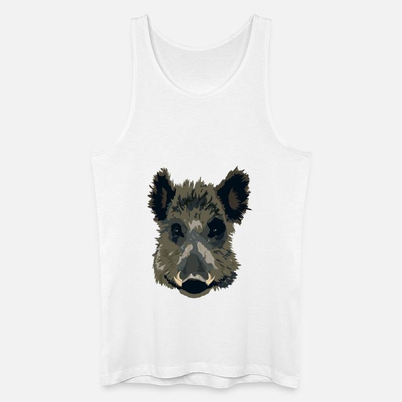 Wilsau oder Wildschwein als Geschenk - Männer Bio Tank Top - Weiß