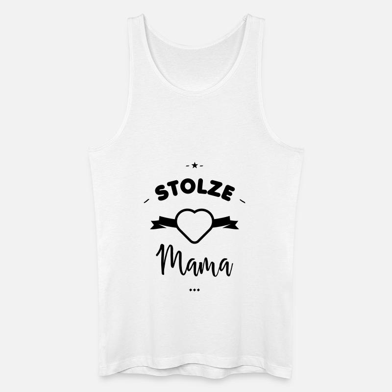 stolze mama - Männer Bio Tank Top - Weiß