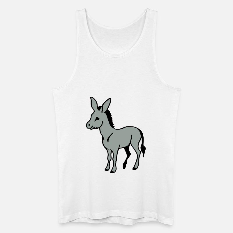 Grautier - Männer Bio Tank Top - Weiß