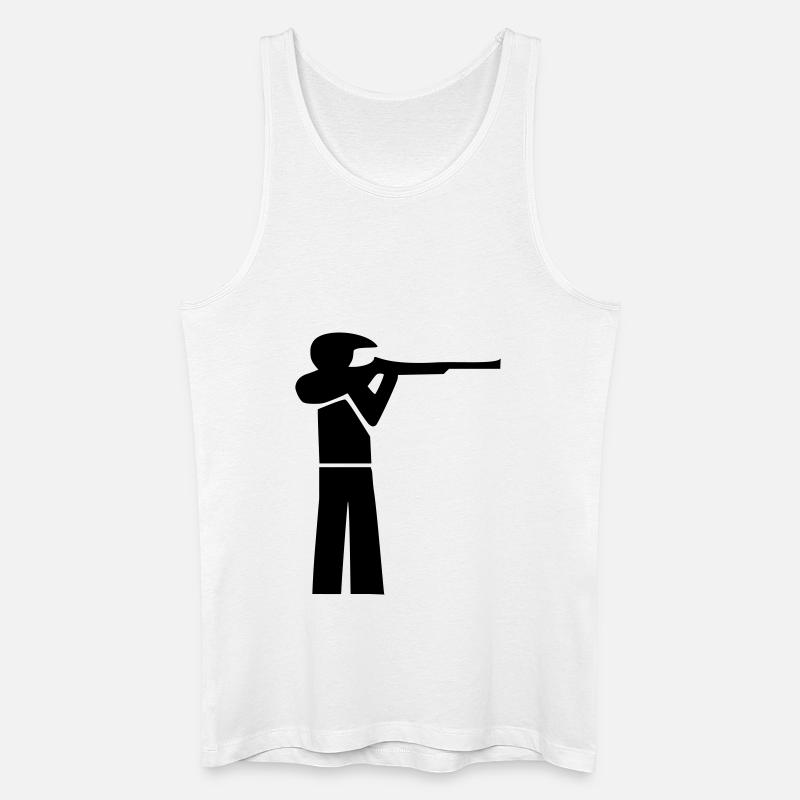 Schütze mit Cappy - Männer Bio Tank Top - Weiß