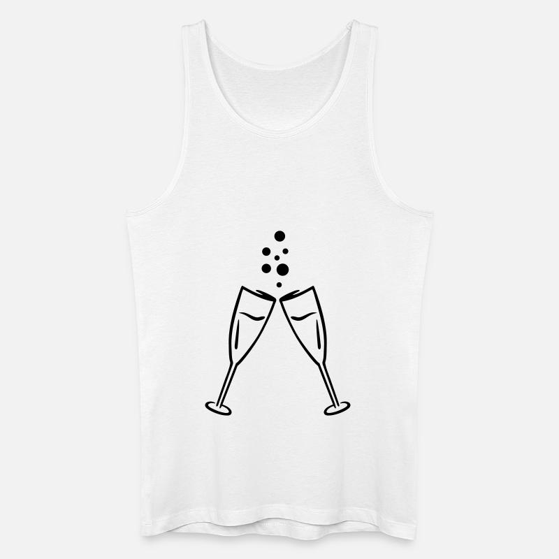 Sekt - Männer Bio Tank Top - Weiß