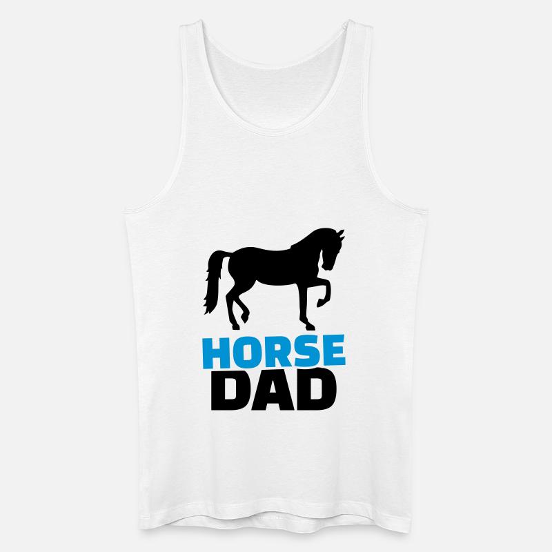 Pferd - Männer Bio Tank Top - Weiß