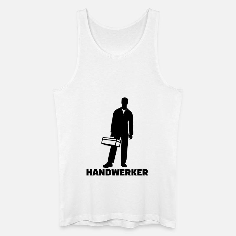 Handwerker - Männer Bio Tank Top - Weiß