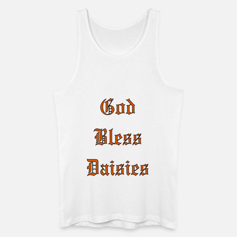 GodBlessDaisies - Männer Bio Tank Top - Weiß