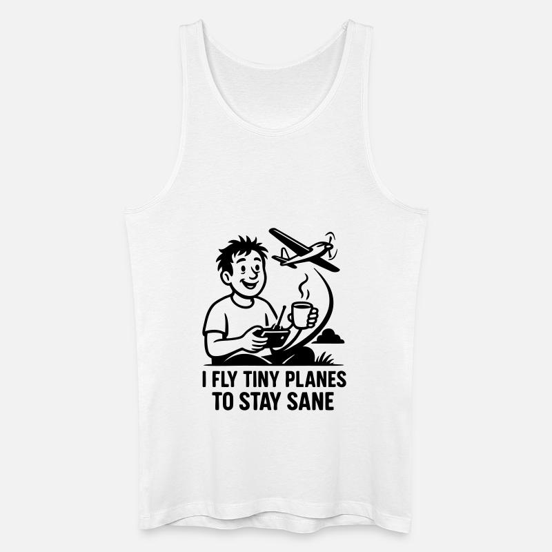 0006 stay sane - Männer Bio Tank Top - Weiß