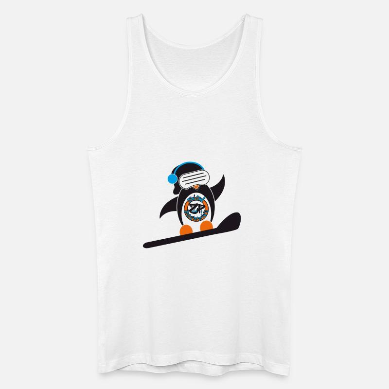 SnowPi Boy - Økologisk tanktop til mænd - hvid