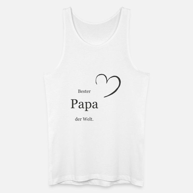 Bester Papa der Welt - Männer Bio Tank Top - Weiß