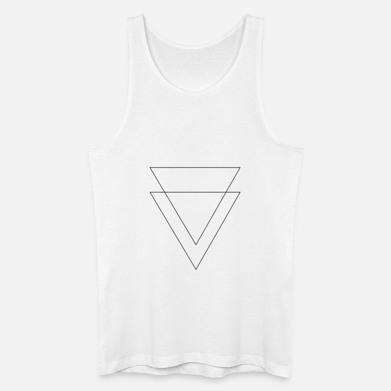 Double Triangle - Männer Bio Tank Top - Weiß