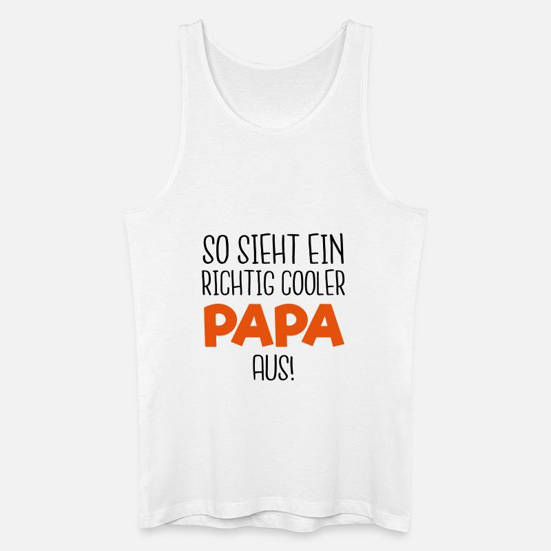 Cooler PAPA - Männer Bio Tank Top - Weiß