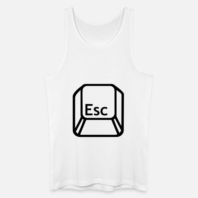 Esc Computer - Männer Bio Tank Top - Weiß