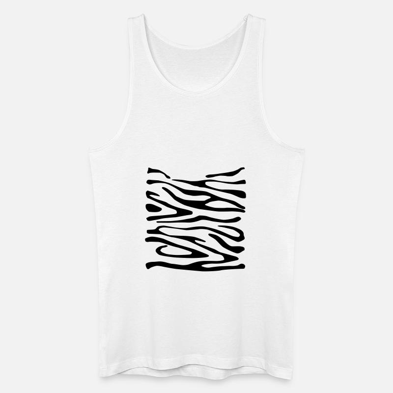 Zebra-Druck 2 - Männer Bio Tank Top - Weiß