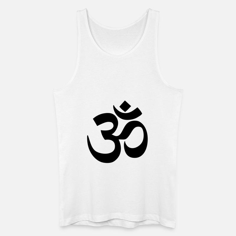 AUM OM Devanagari 1c - Männer Bio Tank Top - Weiß