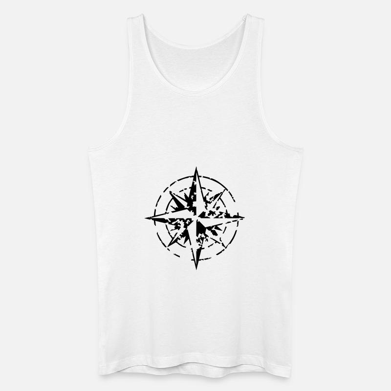 windrose_02_a_1c - Männer Bio Tank Top - Weiß