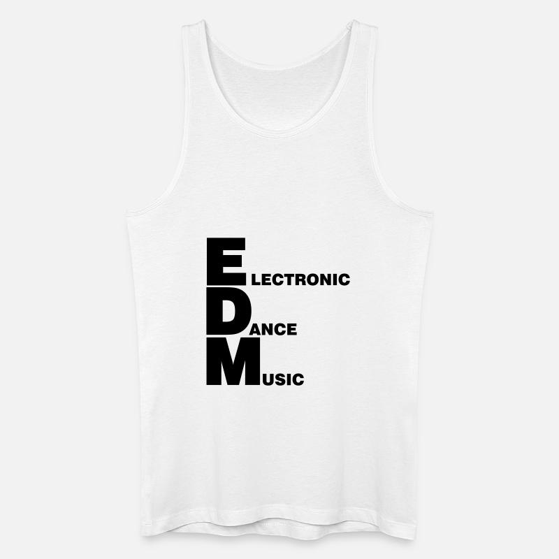ELECTRO,DUBSTEP,EDM,MUSIC,DANCE,ELECTRONIC,MINIMAL - Männer Bio Tank Top - Weiß