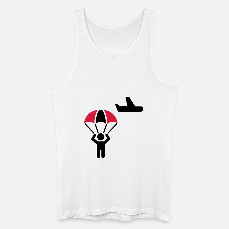 Fallschirmspringer - Männer Bio Tank Top - Weiß