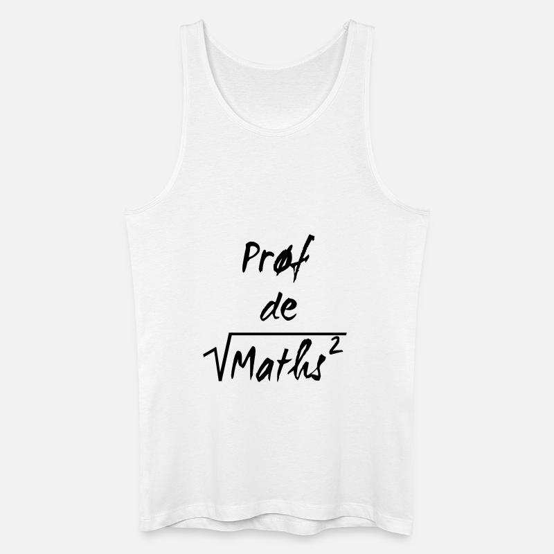 Prof de maths - Männer Bio Tank Top - Weiß