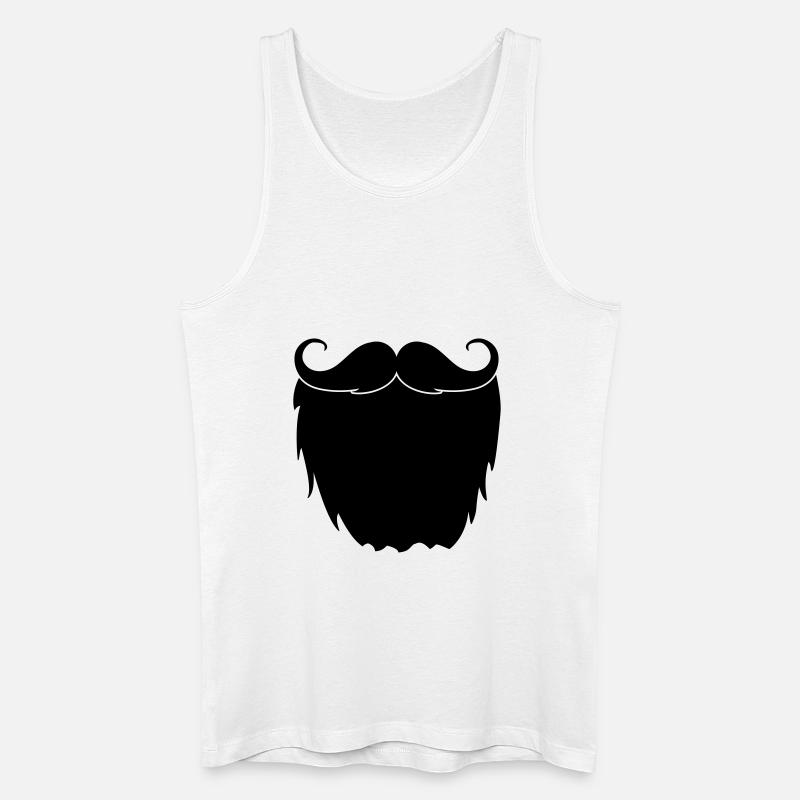 vollbart - Männer Bio Tank Top - Weiß