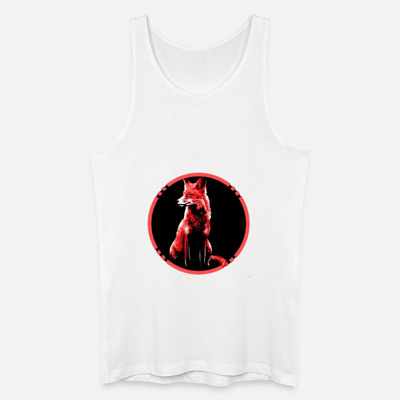 fox - Männer Bio Tank Top - Weiß