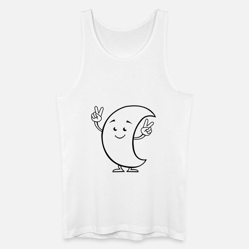 mond comic 01 - Männer Bio Tank Top - Weiß