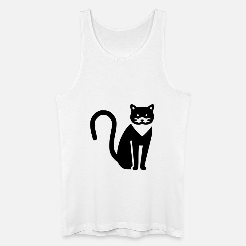 Katze - Männer Bio Tank Top - Weiß