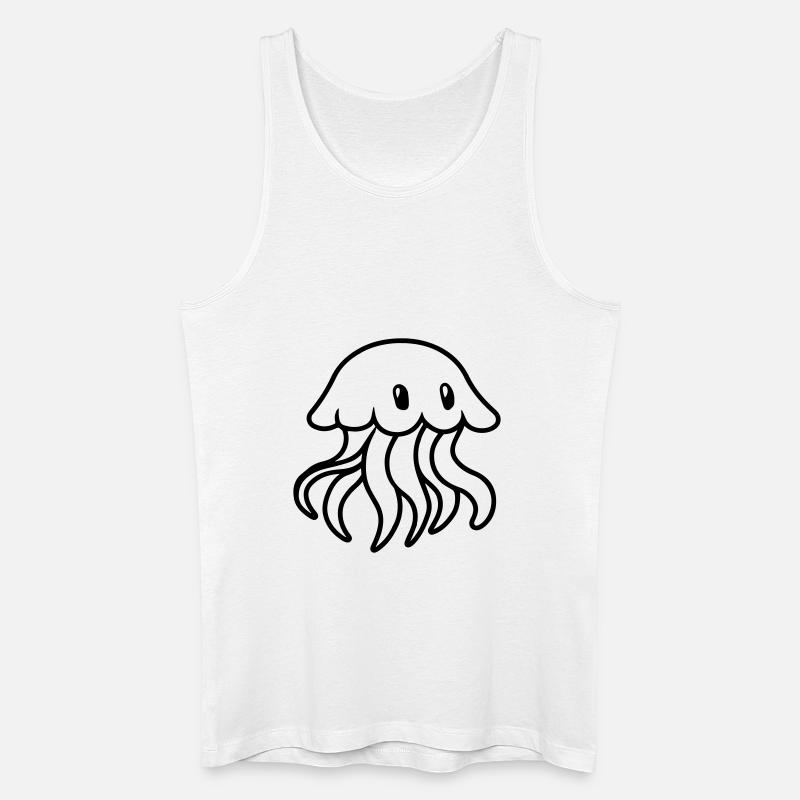 qualle comic - Männer Bio Tank Top - Weiß