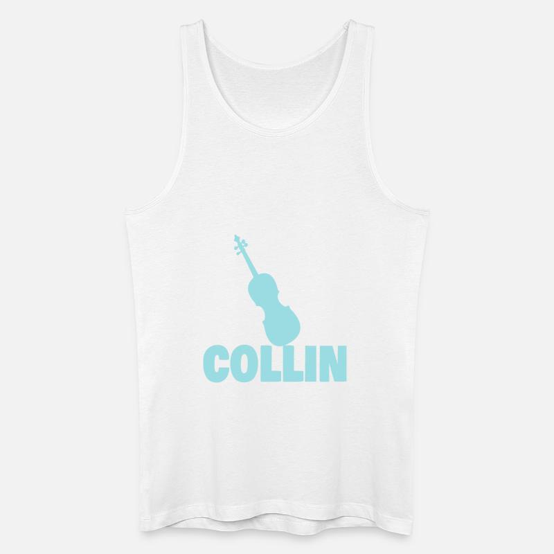 Collin als Bratsche - Männer Bio Tank Top - Weiß