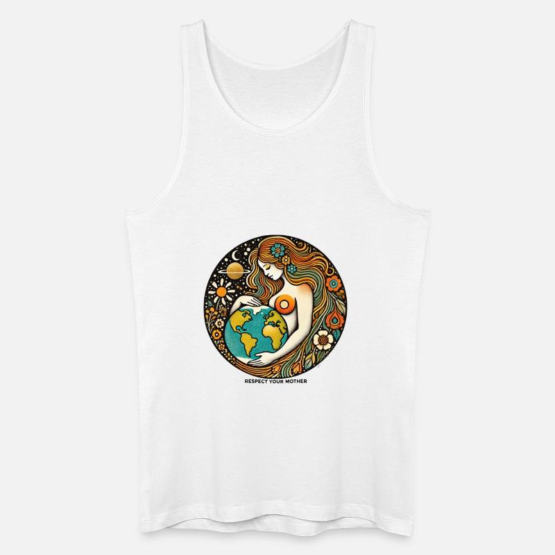 Mutter Erde - Männer Bio Tank Top - Weiß