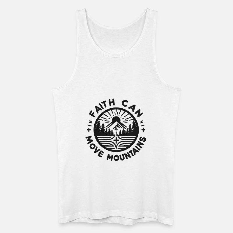 Der Glaube kann Berge versetzen - Männer Bio Tank Top - Weiß