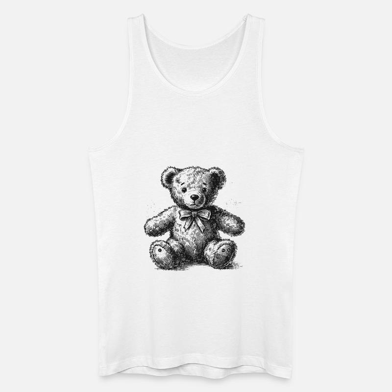 Teddybär - Männer Bio Tank Top - Weiß