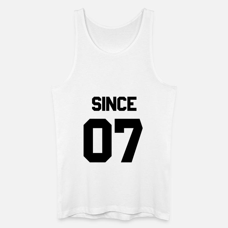 Together since 2007 Paarshirt - Männer Bio Tank Top - Weiß