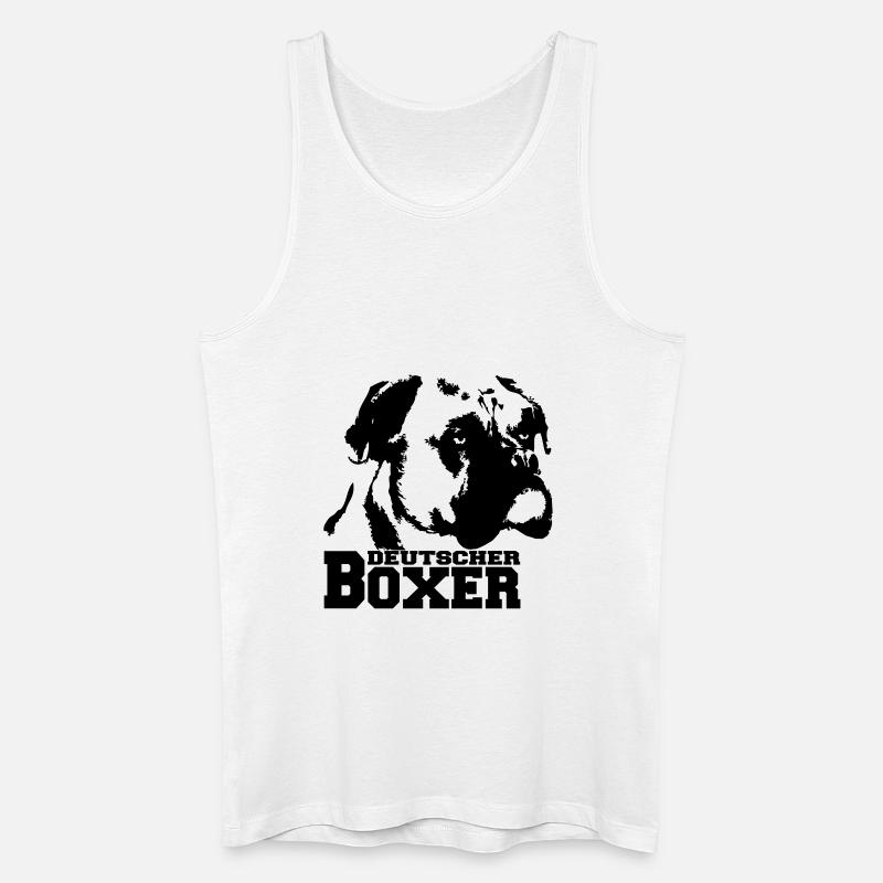 Deutscher Boxer - Männer Bio Tank Top - Weiß