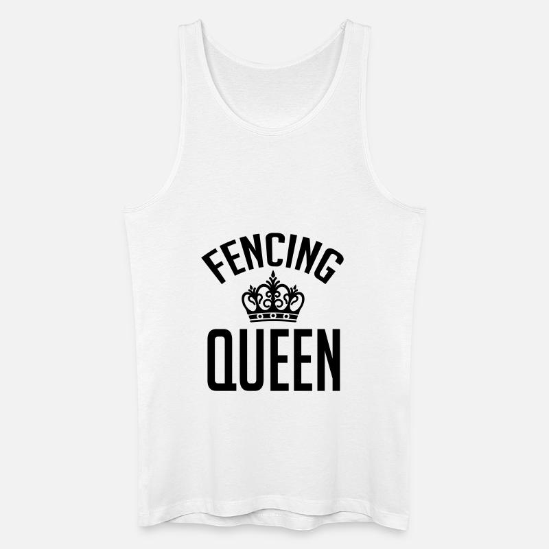 Fencing queen - Männer Bio Tank Top - Weiß