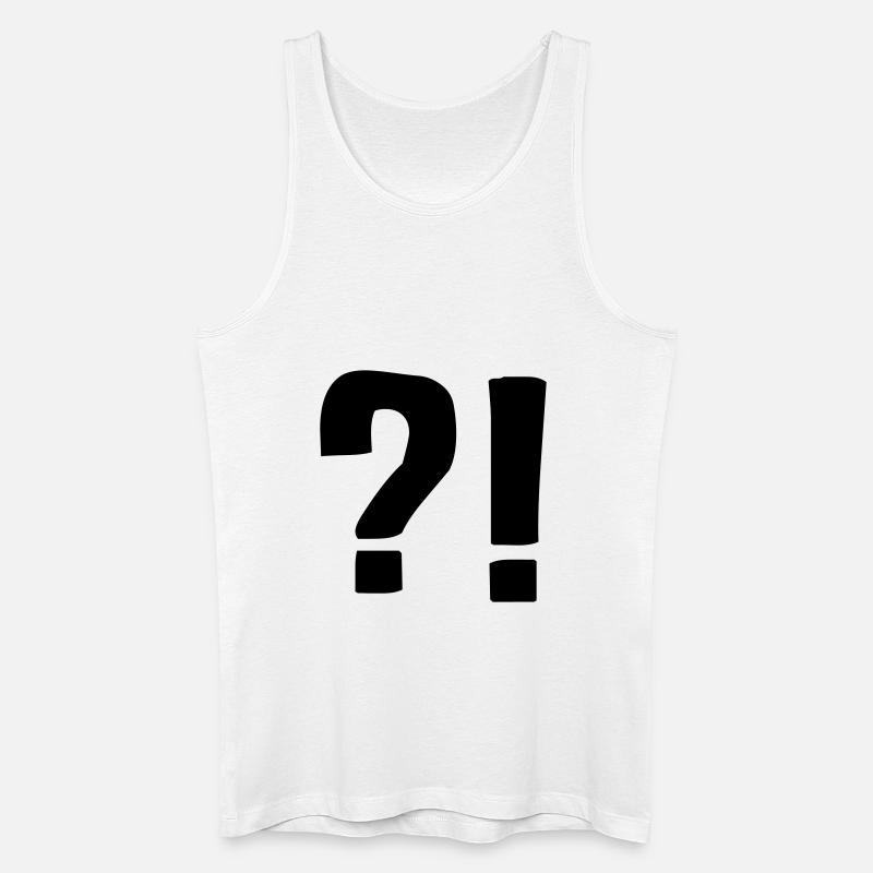 Fragezeichen??!! - Männer Bio Tank Top - Weiß