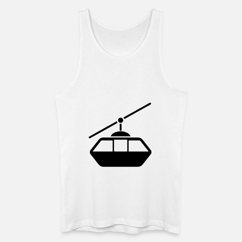 Seilbahn - Männer Bio Tank Top - Weiß