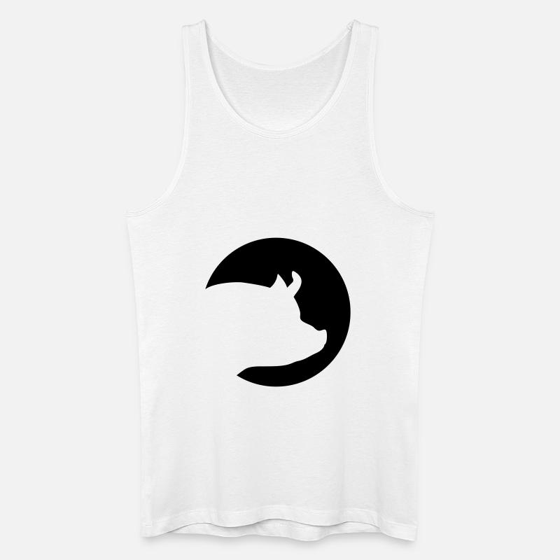 Pig Moon - Männer Bio Tank Top - Weiß