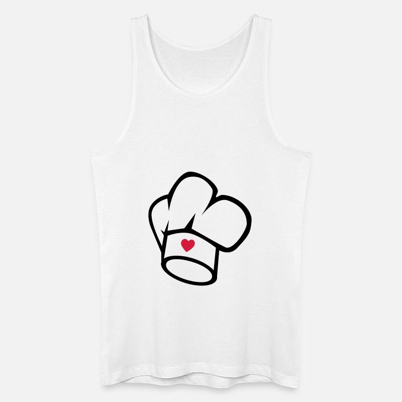 Kochmütze - Männer Bio Tank Top - Weiß