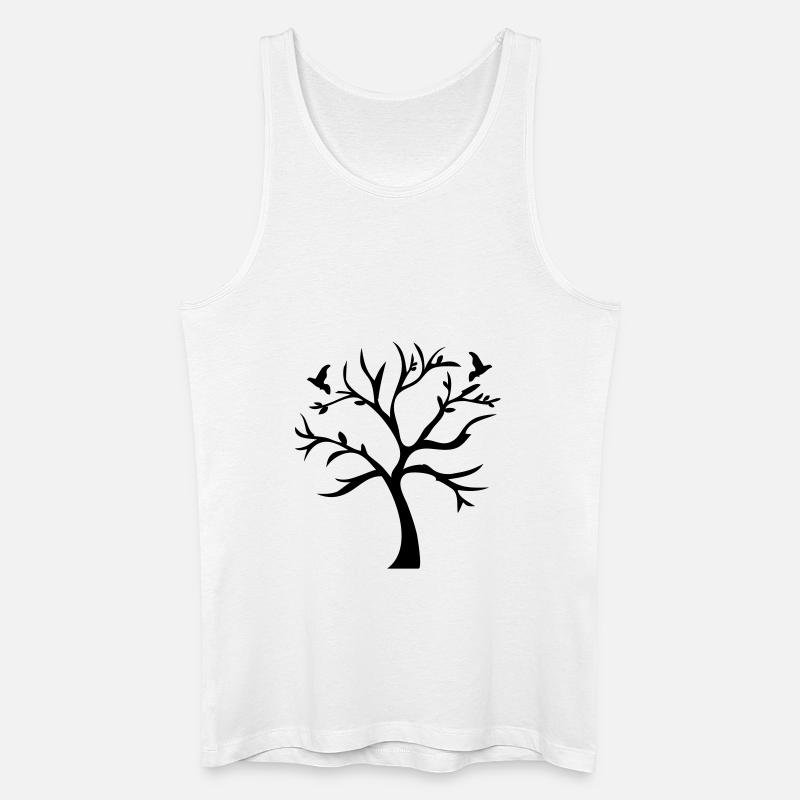 Tree & Brids - Männer Bio Tank Top - Weiß
