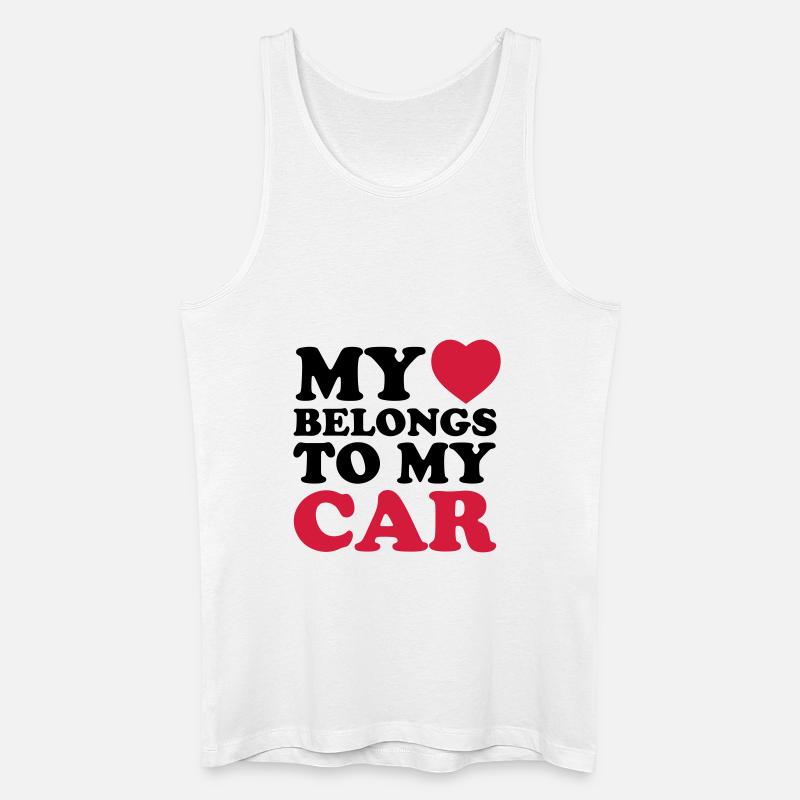 MHBTM car - Männer Bio Tank Top - Weiß