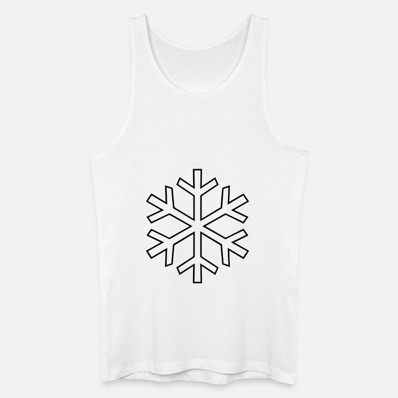 snowflake - Männer Bio Tank Top - Weiß