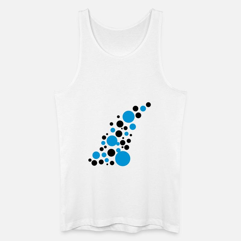 Circle points pattern design - Men’s Organic Tank Top - white