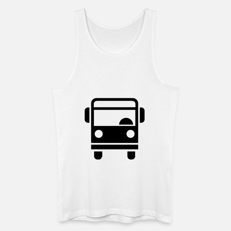 Bus - Männer Bio Tank Top - Weiß