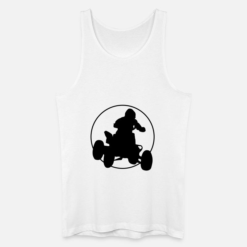 buggy racer silhouette - Männer Bio Tank Top - Weiß