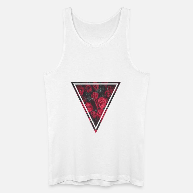 Rosen - Männer Bio Tank Top - Weiß