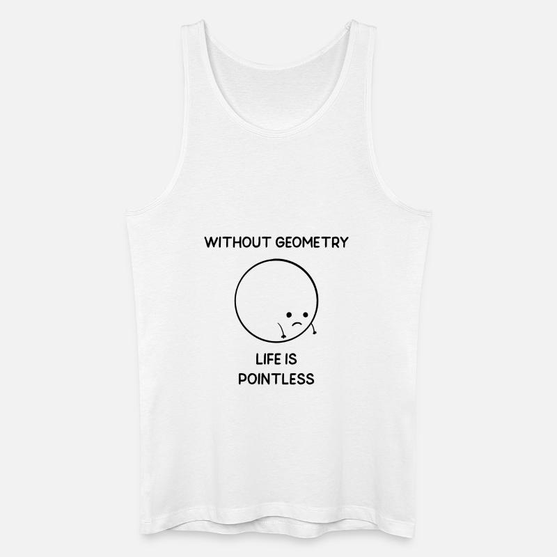 Without Geometry Life is Pointless - Männer Bio Tank Top - Weiß