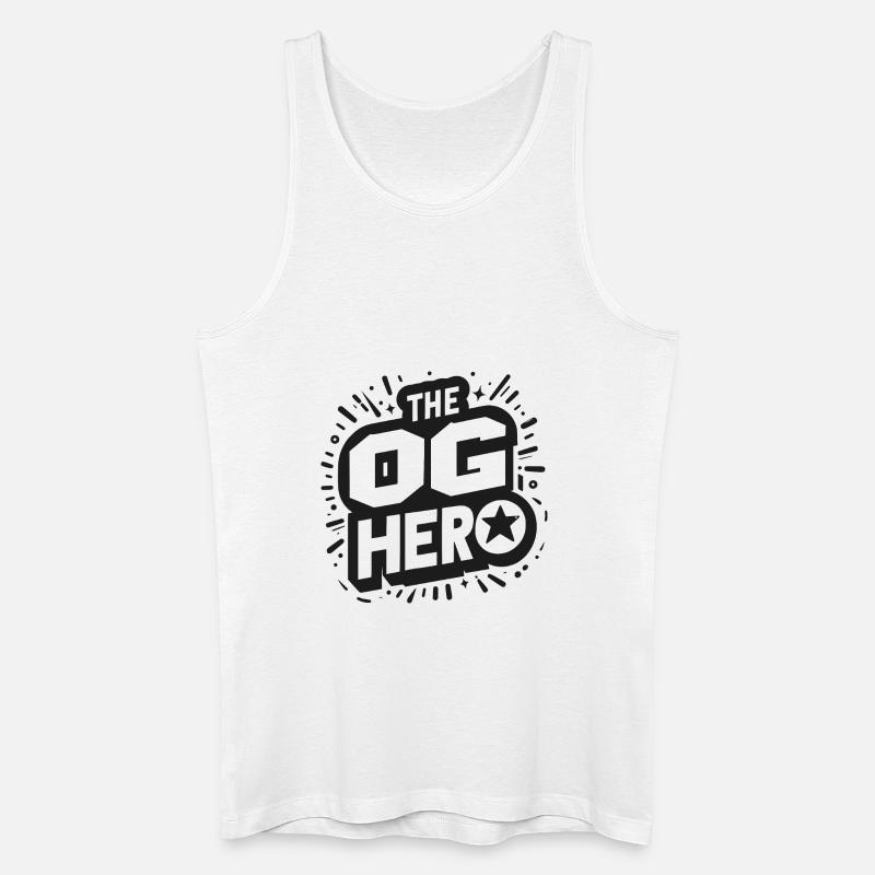 Der OG-Held - Männer Bio Tank Top - Weiß